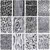 12 Pieces Leopard Stencils Animal Print Stencils Snakeskin Stencil Cheetah