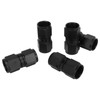 5PCS 10AN Fitting Adapter Black Female Straight Swivel Aluminum Alloy