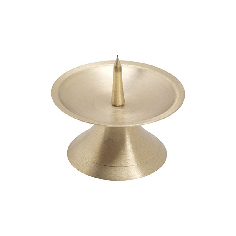 NKlaus disc candlestick Ø9cm brass gold candlestick matt altar candlestick
