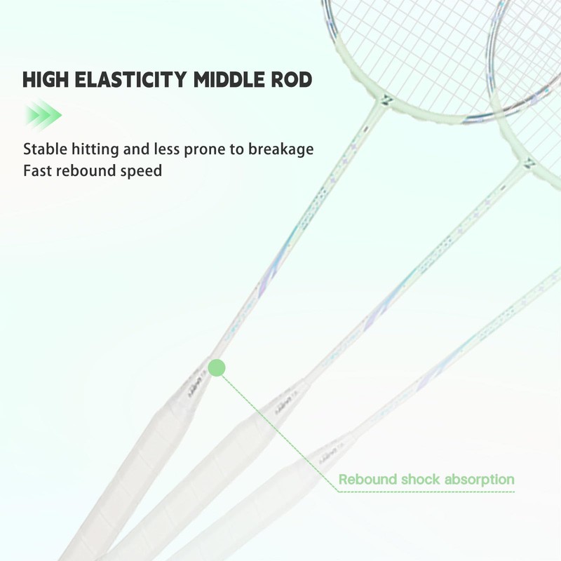 Badminton Racket,Badminton Rackets,Both Offensive and Defensive,Lightweight 75g All Carbon Fiber
