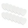 MR.R 10 Heart Shape MDF Coasters, Raw Wood Back Hardboard