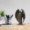 Resin Statues Bronzed Seraphim Six Winged Guardian Angel with Sword