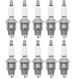 AZXX E6TC Spark Plug 10 Pack, BP6HS Spark Plug for Predator 79cc Engine Massimo MB100 CK100 SK100 Go kart, E5TC E6TC E6RC Spark Plugs Fit for 50cc 70cc 90cc 110cc Motorcycle ATV 4 Wheeler Quad Moped