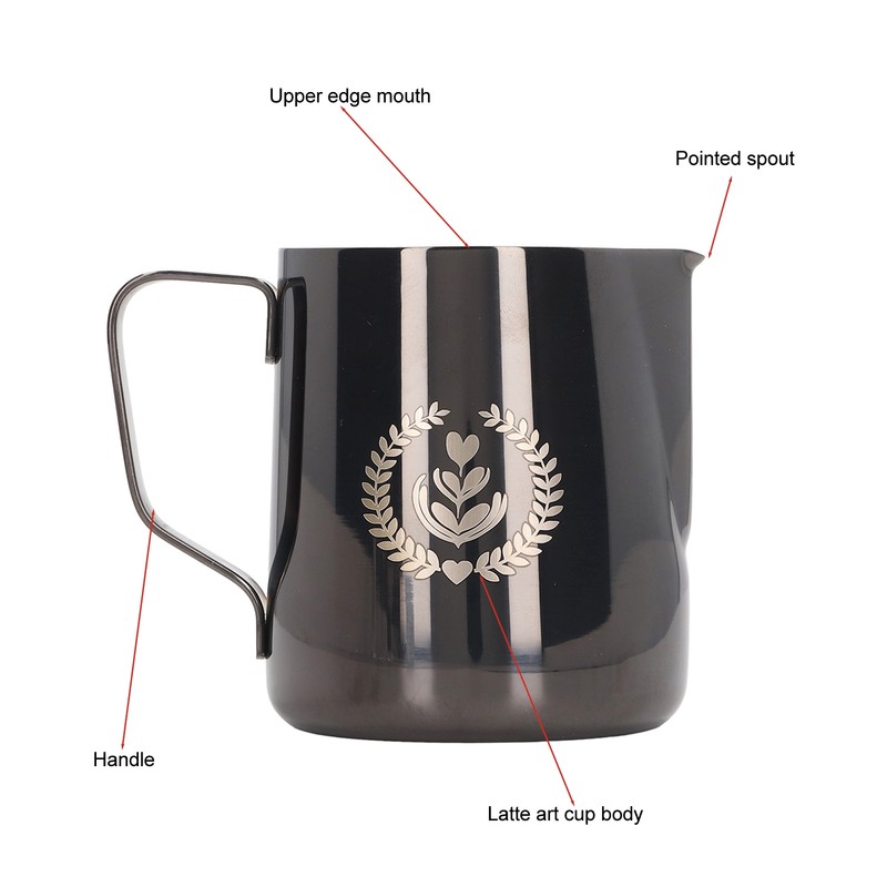 Frothing Cup 600ml 304 Stainless Steel Thickened Milk Frothing Jug