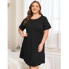 COOTRY Plus Size Nightgowns for Women Short Sleeve Sleep Shirts