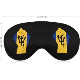 Soft Travel Sleep Eye Mask, Lightweight Adjustable Night Shade Cover for Naps and Trips - Barbados Barbadians