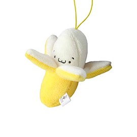 Fansoftiks Peeling Banana Pendant Decoration, Cartoon Doll Soft Birthday Gift Cute Peeling Banana Shape Doll Pendant for Decoration (Yellow)