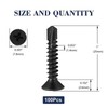 #8 x 1 Sheet Metal Screws 100Pcs 410 Stainless Steel