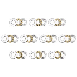 sourcing map 10pcs F6-12M Thrust Ball Bearings 6mm x 12mm x 4.5mm Chrome Steel Single Direction