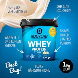 Bodylab24 Whey Protein Pulver, Milchreis-Zimt, 1kg