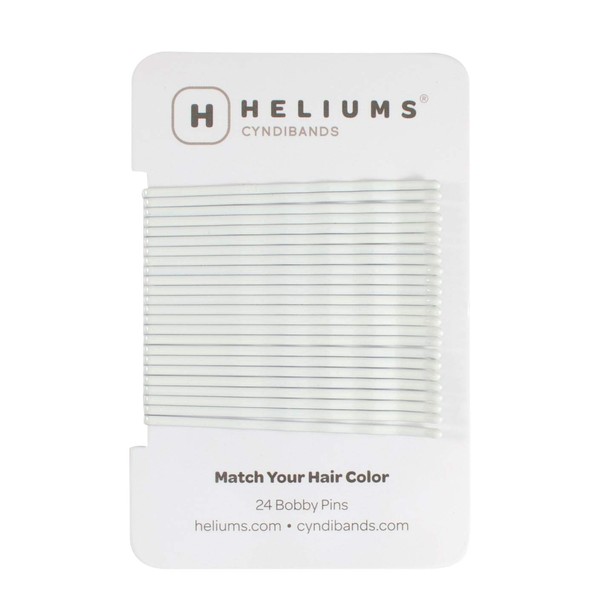 Heliums White Extra Long Wavy Bobby Pins, 2.5 Inch Hair Pins - 24 Count