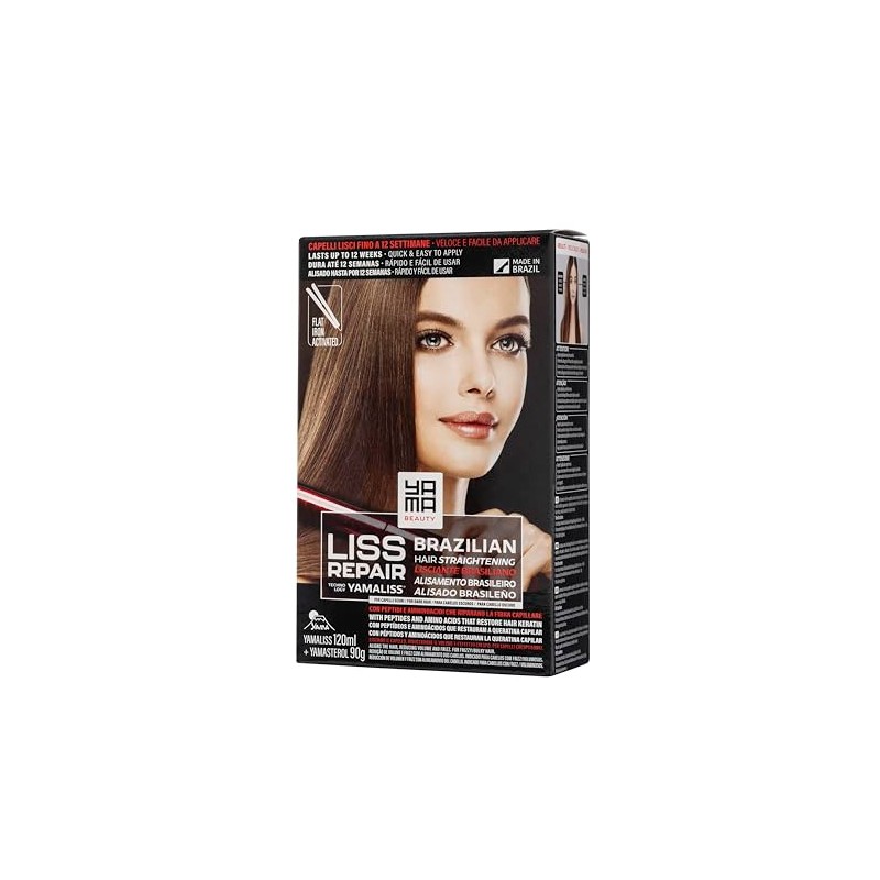 YamaLiss Brazilian Straightening Kit for Dark Hair (Italian Packaging)