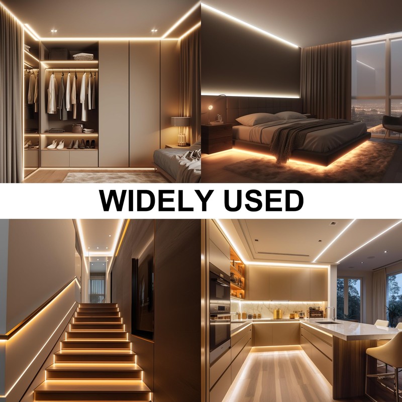 AXMOTUT COB LED Strip Lights with RF Remote, 24V 32.8ft