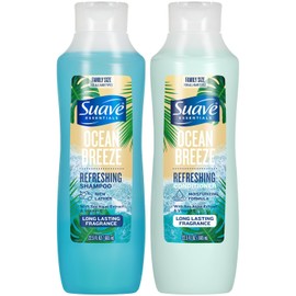 Suave- Set de champú y acondicionador Ocean Breeze fórmulas refrescantes de uso diario con extracto de algas marinas y vitaminas