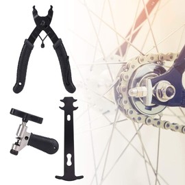 Tools for removing bicycle chains, chain pliers + chain saddle + chain cutter, opener for missing chain link locking pliers, chain cutter wear indicator tool