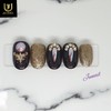 Queen coronation handmade nail tips - Long Almond / 여왕즉위식