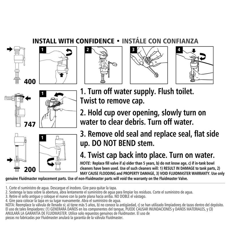 Fluidmaster 242 Toilet Fill Valve Seal Replacement Part, Fits 400A
