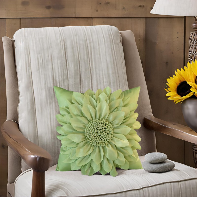 Bella's Giftshop 3D Sunflower Decorative Throw Pillow Covers for Bed