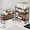 Jojocross Expandable Shelf for Cabinet Organizer Adjustable Stackable Spice Rack