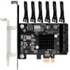PCIe 3.0 x1 to 6-Port SATA Expansion Card, ASM1166, 6Gbps