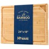 HIWARE 24 x 18 Extra Large Bamboo Serving Boards for