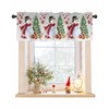 Christmas Valances for Windows Kitchen Curtains Snowman Rod Pocket Window