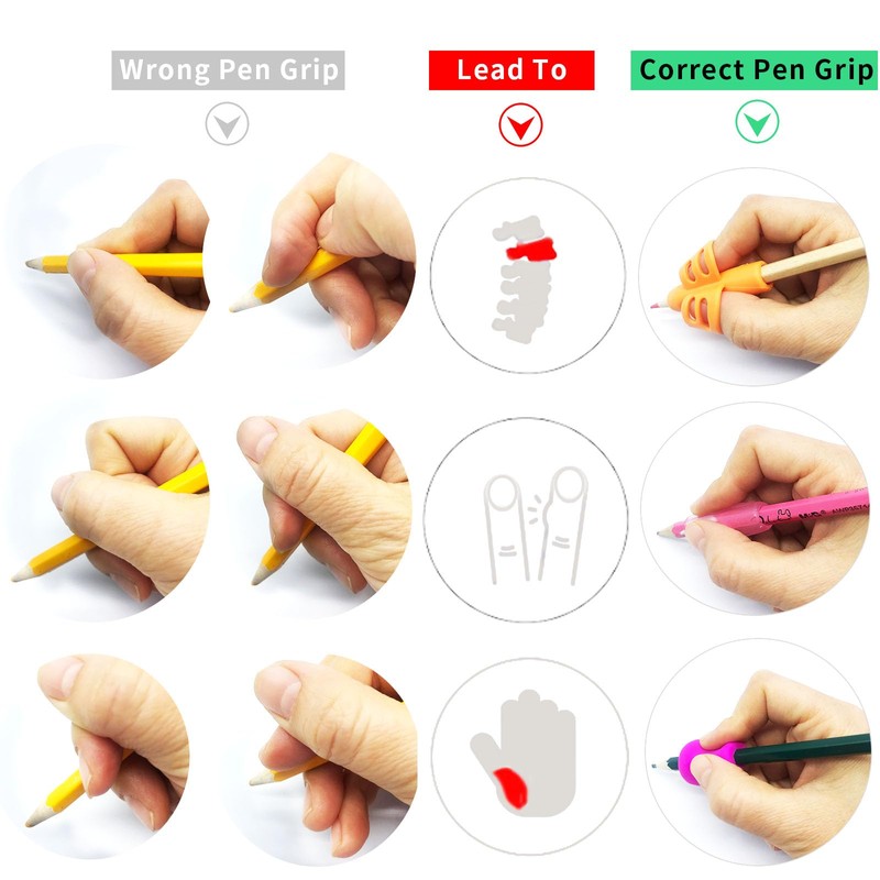 Pencil Grips for Kids,Pencil Grips (Color 18pcs)