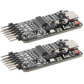 EC Buying 2Pcs USB to Dual CDC UART Serial Port Module USB Type-C STC Microcontroller Program Cold Start Automatic Download Burner Module Board