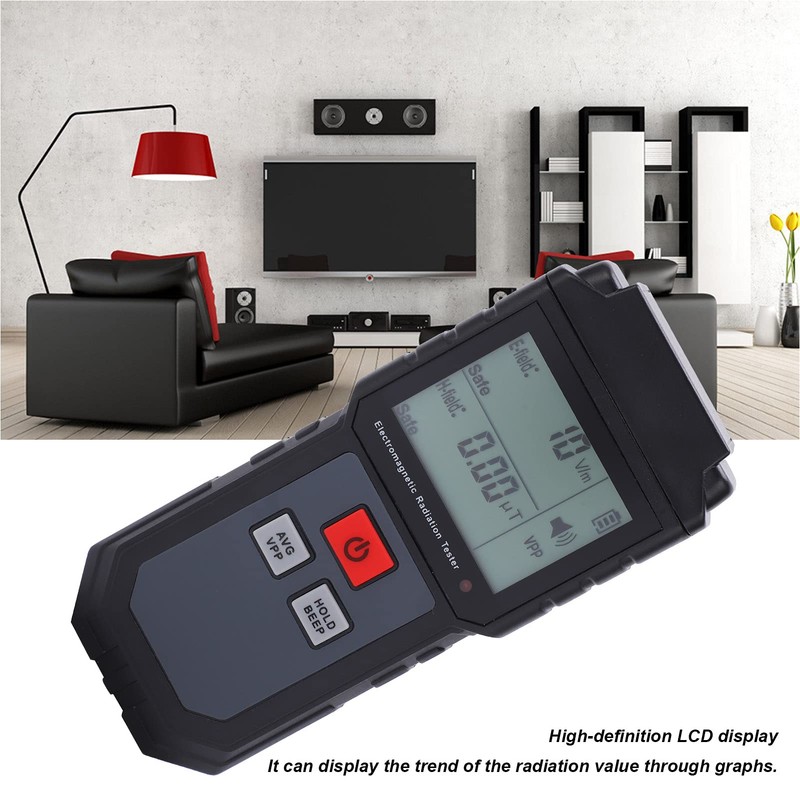 EMF Meter, 5Hz-3500MHz EMF Detector, Digital Radiation Detector for Electromagnetic