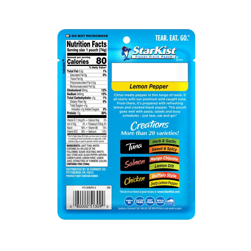 StarKist StarKist Tuna Creations, Lemon Pepper, Packaging May Vary, 2.6