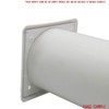 Kair White Louvred Grille 155mm External Dimension Wall Ducting Air