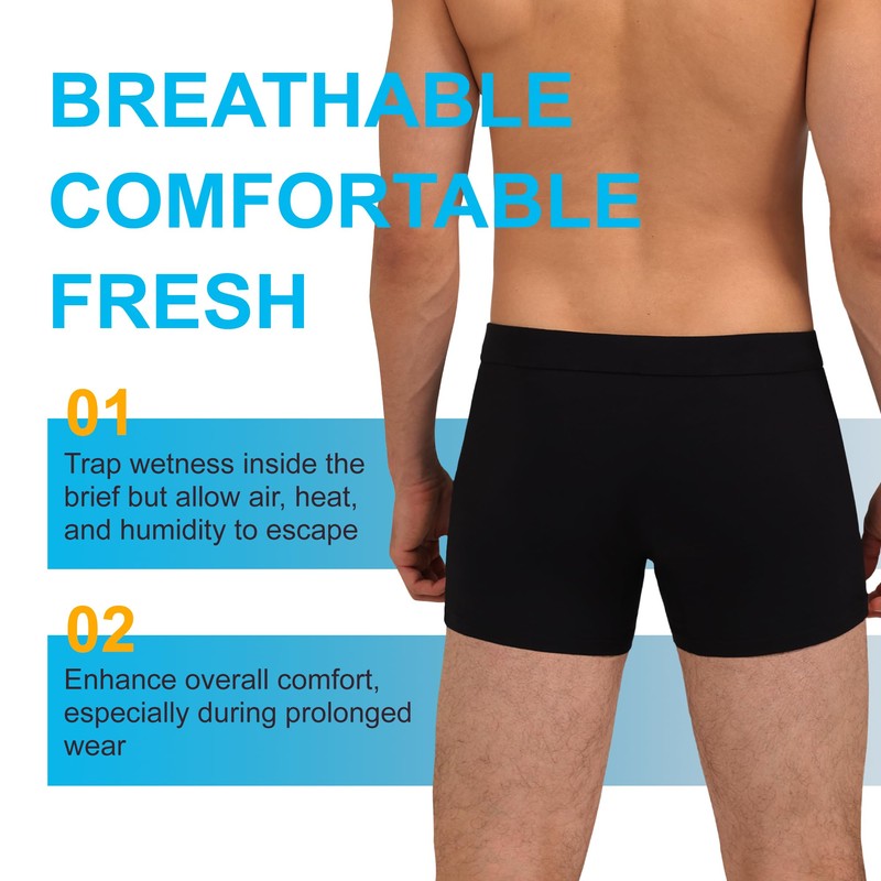 IRISMORII Incontinence Underwear for Men Washable Urinary Leak Proof Absorbent