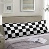 Modern Body Pillow Cover Geometric Checkered Plaid Pattern Car Racing
