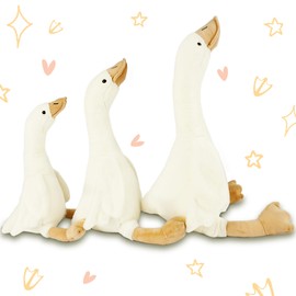 Flahard 3 Pack 12 Inch 14.5 Inch 18 Inch Soft Swan Stuffed Animal Toy Smooth Plush Goose Toy Long Goose Neck Swan Hugging Pillow Goose for Party Gifts, 3 Sizes