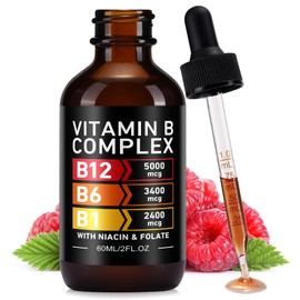 Vitamin B Complex Liquid Drops - Sugar Free B12 5000mcg - 60ml