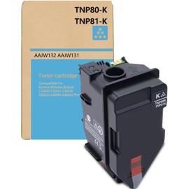 YOUTOP TNP80 TNP81 TNP-80 TNP-81 Black Toner Cartridge (AAJW132 | AAJW131) Replacement for Konica Minolta Bizhub C3300i C3301i C3320i C3321i C4000i C4001i Printers