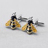 QINGANRAN Cute Bee Cufflinks for Men Insect Design Accessory