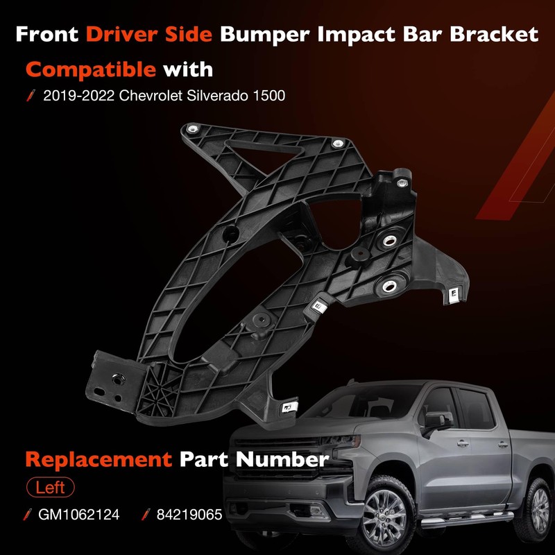 Front Left Driver Side Bumper Support Impact Bar Bracket Compatible