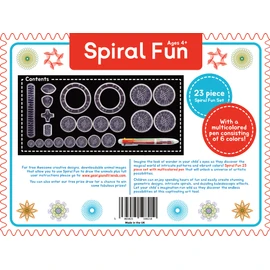 23 Piece Art Set for Stunning Geometric Designs with 6 Colour Pens - Creative Drawing Spiral Kit for Kids and Adults - Perfect Educational Gift