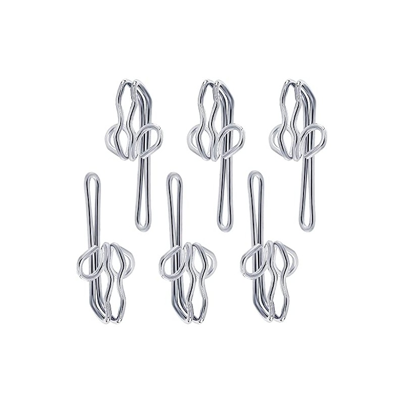 Hooks Pencil Pleat Heavy Duty Silver Hooks Metal Header Tape