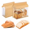 100 Pcs Heavy Duty Large Paper Bread Bags with Tin