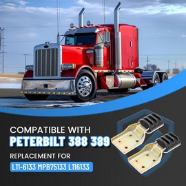 HECASA Upper Hood Guide Bracket Compatible with Peterbilt 388 389 Series Replacement for MPB75133 L11-6133 L116133 Steel (2Pcs)