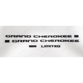 Grand Cherokee 4pcs Matte Black Side Door Rear Limited L Emblems 2021+ Jeep Grand Cherokee L