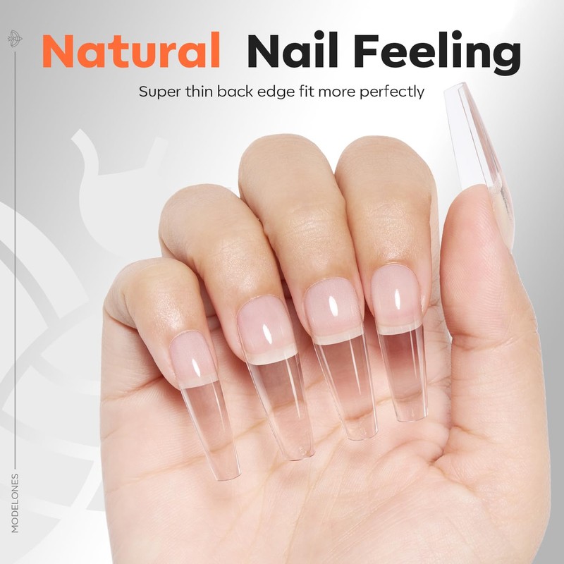 Modelones Nail Tips, 120 Pieces, Full Cover Nail Tips Set,
