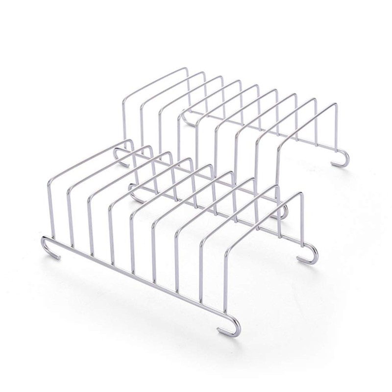 Yardwe 2pcs Toast Bread Rack Holder 8 Slice Holes Stainless