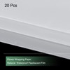 MECCANIXITY 20pcs Transparent White Border Flower Wrapping Paper 22.8"x22.8" Waterproof