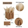 IN-JOOYAA 10 Pcs Kraft Brown Square Gift Bags with Tissue