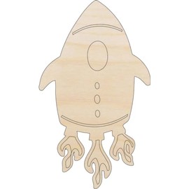 Spaceship - Laser Cut Out Unfinished Wood Craft Shape SPC51 22" / 1/8" thick