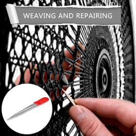 Eagles Wicker Repair Kit, 230Ft/70m Synthetic Rattan Repair Material Waterproof Flat Ribbon for Garden Patio Furniture and Rattan Chair Sofa Basket(8mm W x1.1mm THK), Deep Relief Black,628#