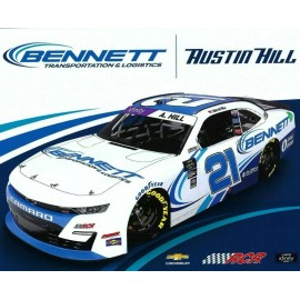 Chase 2022 AUSTIN HILL “BENNETT TRANSPORTATION” #21 NASCAR XFINITY SERIES POSTCARD